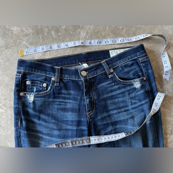 RAG & Bone mid rise blue skinny distressed jeans size 26 - Picture 8 of 11